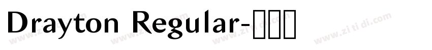 Drayton Regular字体转换